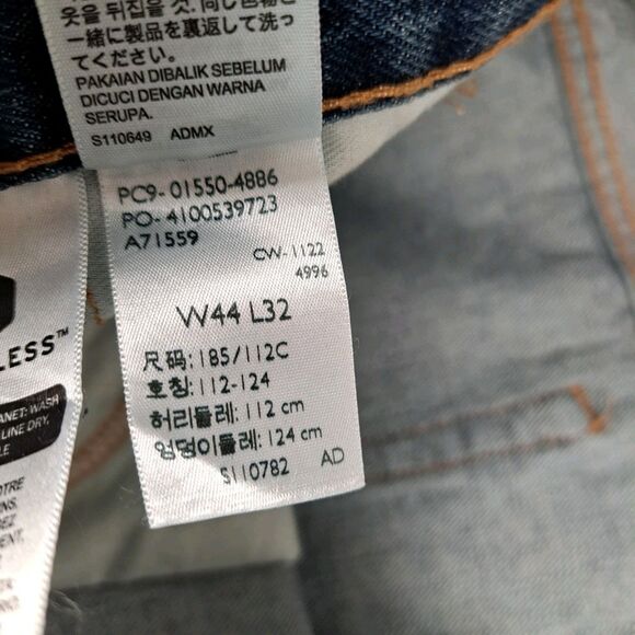 Levi's Men's 550 Jeans 44x32 Rinse Big and Tall Relaxed Fit NWT New With Tags - Picture 5 of 16